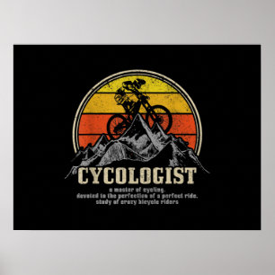 Affiche Définition du cyclologue Funny Mountain VTT MTB