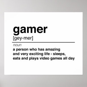 Affiche Définition du gamer