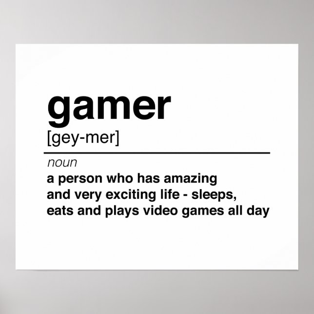 Affiche Définition du gamer (Devant)