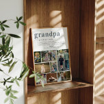 Affiche Définition du grand-père | 8 Collage photo<br><div class="desc">Montage photo moderne 8. Avec une définition douce de ce qu'est un grand-père avec la place pour le message personnalisé, les noms et/ou l'année. Ce sont des cadeaux de la Fête des Pères qui sont parfaits pour n’importe quel père. Un cadeau qu'il chérira pour toute sa vie ! Peut être...</div>