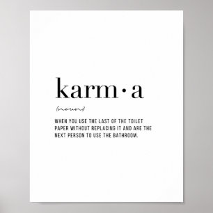 Affiche Définition du karma