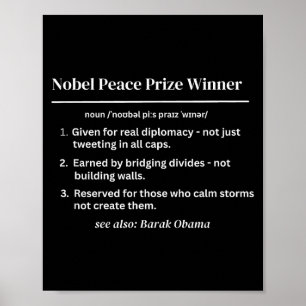 Affiche Définition du lauréat du prix Nobel de la paix Oba
