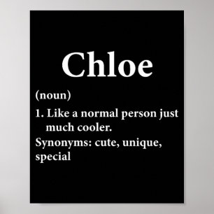 Affiche Définition du nom Chloé Drôle D 
