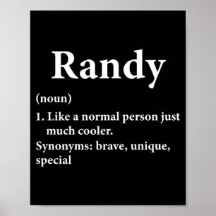 Affiche Définition du nom Randy Drôle D