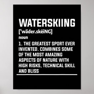 Affiche Définition du ski nautique skieur nautique ski