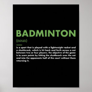 Affiche Définition du sport Badminton