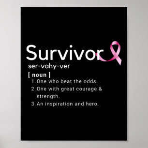 Affiche Définition du survivant pour le cancer du sein Sur