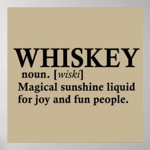 Affiche définition du whisky citations drôles de whisky