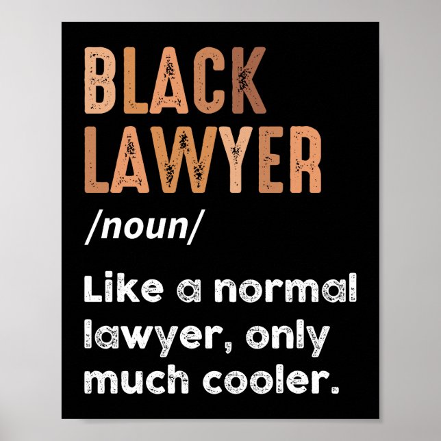 Affiche Définition d'un avocat noir Avocats afro-américain (Devant)