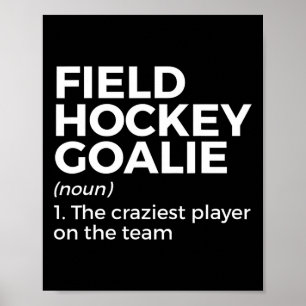 Affiche Définition d'un gardien de but drôle de hockey sur