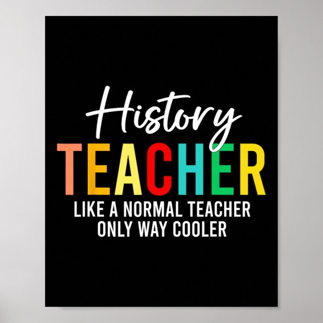 Affiche Définition d'un professeur d'histoire drôle Retour (Devant)
