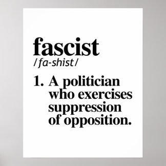 Affiche Définition fasciste