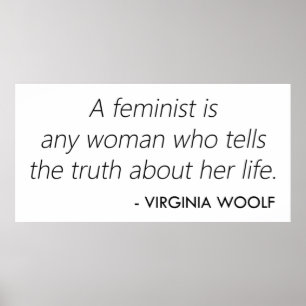 Affiche Définition féministe par Virginia Woolf