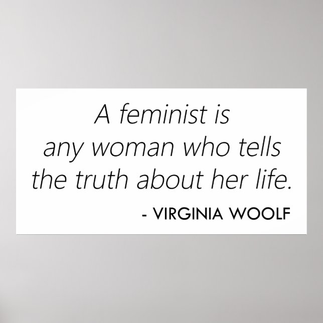 Affiche Définition féministe par Virginia Woolf (Devant)