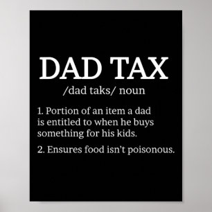 Affiche Définition fiscale Vêtements meilleur papa Définit
