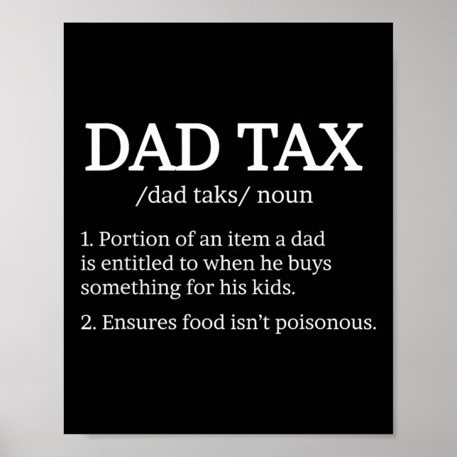 Affiche Définition fiscale Vêtements meilleur papa Définit (Devant)