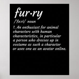 Affiche Définition Furry Fandom Furries Conception Cosplay
