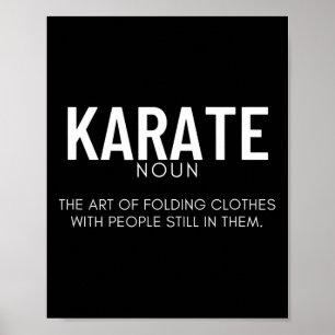 Affiche Définition Karaté Drôle Karateka