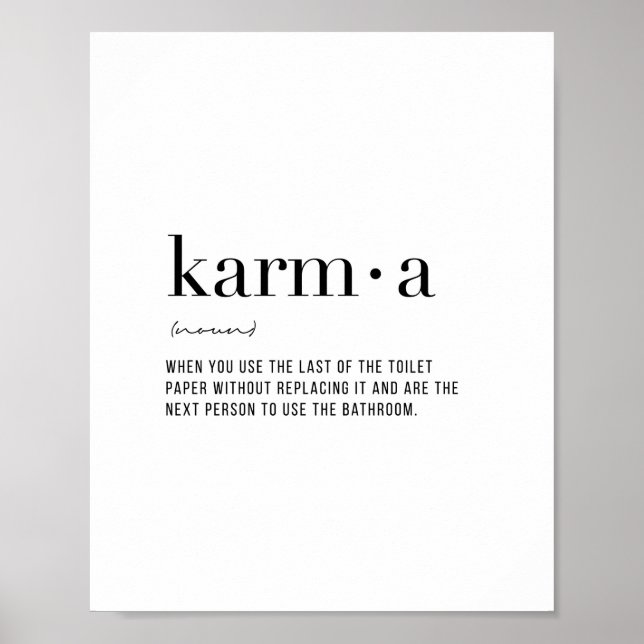 Affiche Définition Karma (Devant)