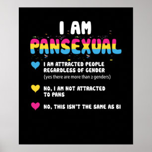 Affiche Définition pansexuelle - Funny Gay Pride LGBT