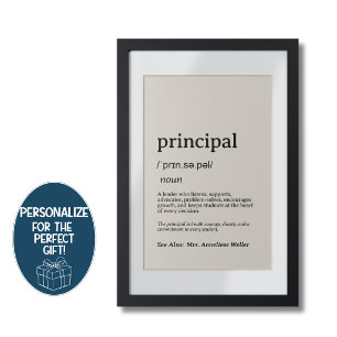 Affiche Définition personnalisée de directeur d'école