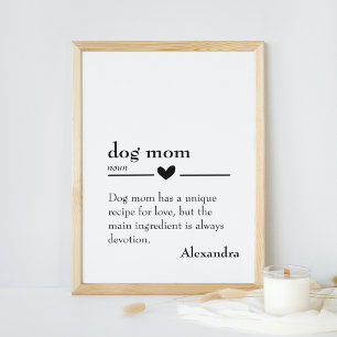 Affiche Définition personnalisée de maman de chien
