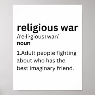 Affiche Définition religieuse de la guerre Aldult People C