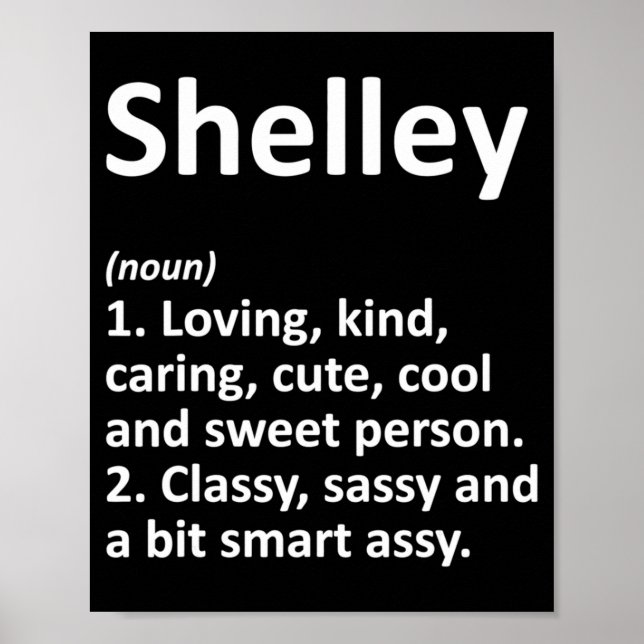 Affiche Définition Shelley D Anniversaire drôle  (Devant)