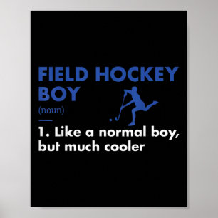 Affiche Définition Sport Boy Hockey sur gazon