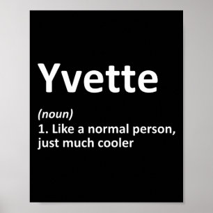 Affiche Définition Yvette Nom Personnalisé Anniversaire Dr