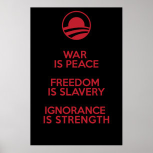 Affiche Définitions d'Orwellian/Obamian