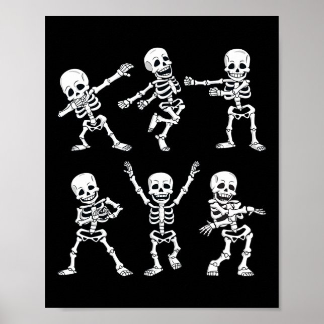 Affiche Défis de danse de squelettes dansants Garçons Fill (Devant)