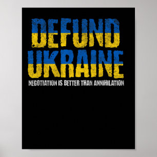 Affiche Défund Ukraine Anti-guerre Pro Négociation de paix