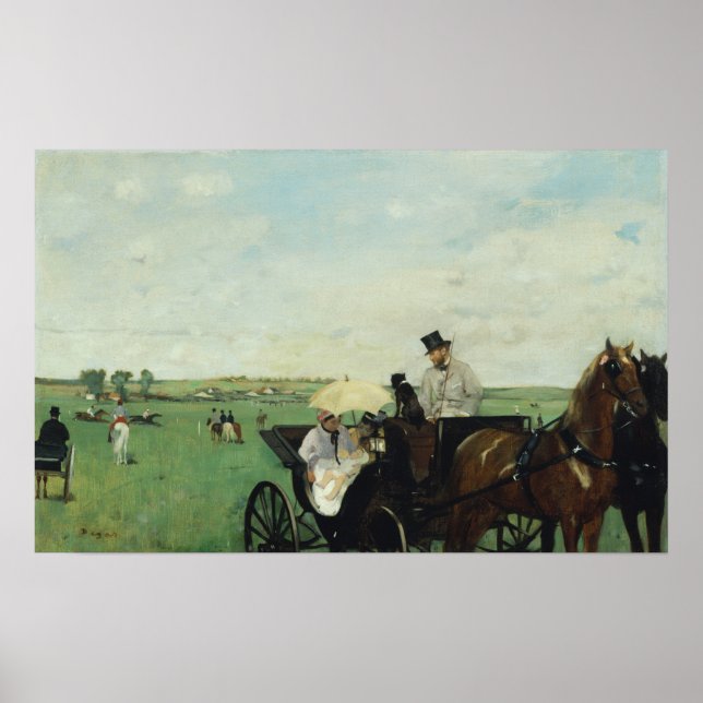 Affiche Degas - Aux Courses Dans La Campagne (Devant)