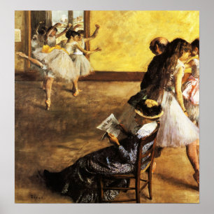Affiche Degas - Classe de ballet La salle de danse 1880