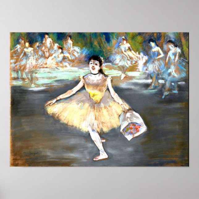 Affiche Degas - Danseur avec un bouquet (Devant)