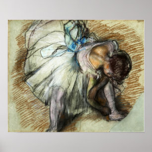 Affiche Degas - Danseuse ajustant son soulier