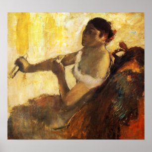 Affiche Degas - Femme assise enlevant son gant 1890
