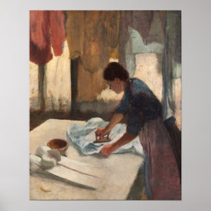 Affiche Degas - Femme en repassage
