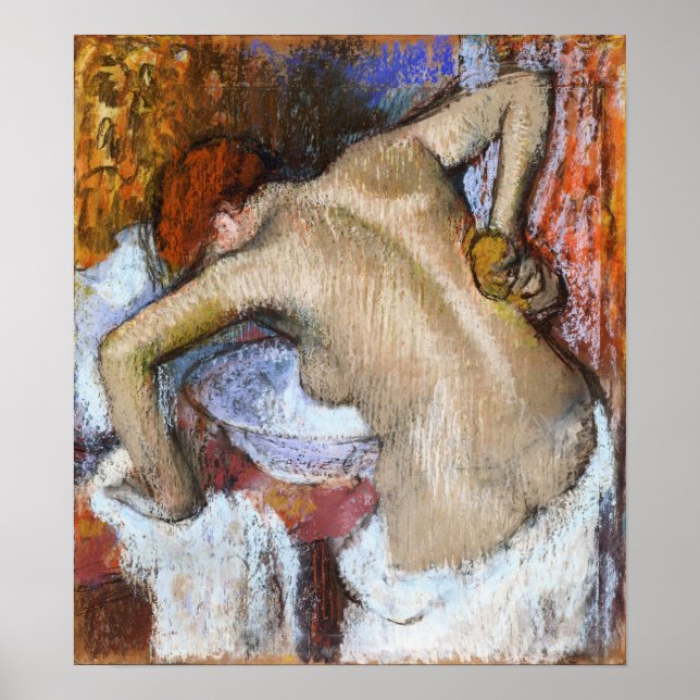 Affiche Degas - Femme La Parrainant Le Dos (Devant)