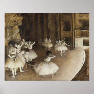 Affiche Degas - Répétition De Ballet Sur Scène
