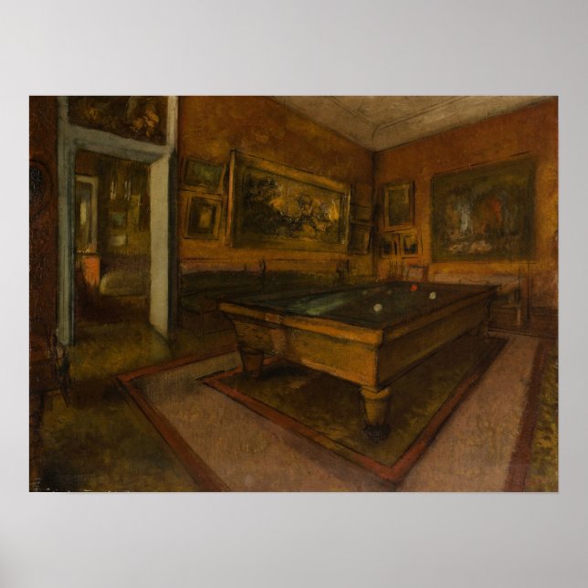 Affiche Degas - Salle De Billard À Menil-Hubert (Devant)