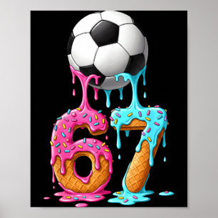 Affiche Dégoulinade de foot Numéro 67 Garçon joueur de foo
