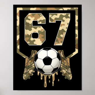 Affiche Dégoulinade de foot Numéro 67 Joueur de foot 67 Ca