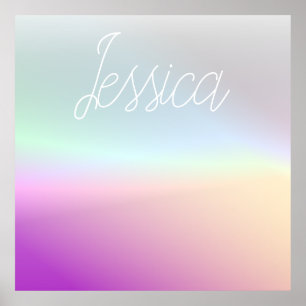 Affiche Dégradants Ombre couleur cool et votre script