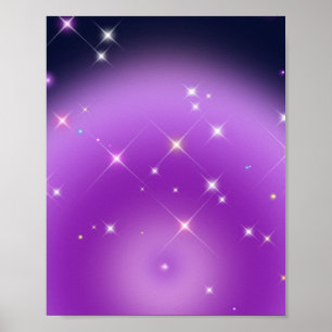 Affiche Dégradé apaisant Aura Violet