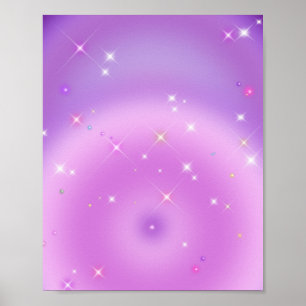Affiche Dégradé apaisant Aura Violet doux