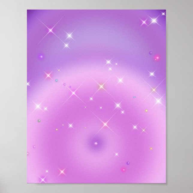 Affiche Dégradé apaisant Aura Violet doux (Devant)