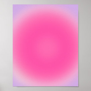 Affiche Dégradé Aura Rose Et Violet