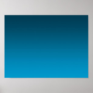 Affiche Dégradé Bleu - clair à profond Fond d'ambiance